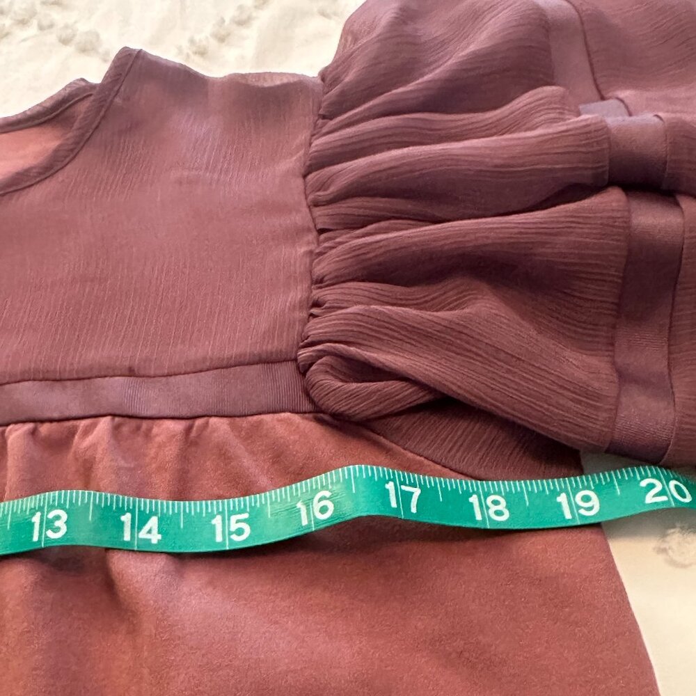 Express Mauve Sheer Panel Flutter Sleeve Blouse W… - image 7